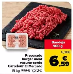 carrefour - Preparado Burger Meat Vacuno-cerdo El Mercado