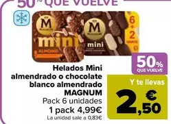 Magnum - Helados Mini Almendrado O Chocolate Blanco Almendrado