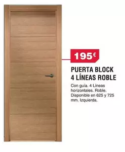 Puerta Block 4 Lineas Roble