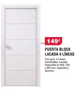 Puerta Block Lacada 4 Líneas