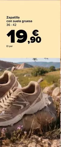 TEX - Zapatilla Con Suela Gruesa