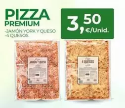 Pizza Premium Jamón York Y Queso/4 Quesos