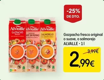 Alvalle - Gazpacho Fresco Original O Suave