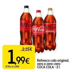 Coca-Cola - Refresco Cola Original, Zero O Zero-zero