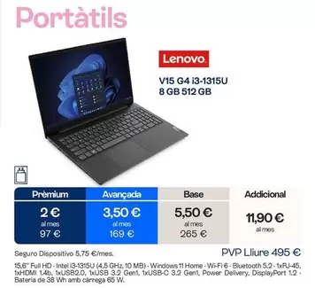 Lenovo - V15 G4 i3-1315U 