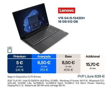 Lenovo - V15 G4 I5-13420H