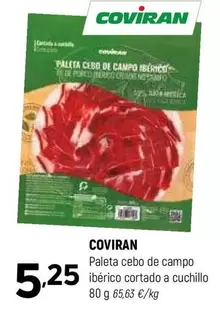 coviran - Paleta Cebo De Campo Iberico Cortado A Cuchillo