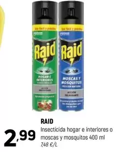 Raid - Insecticida Hogar E Interiores O Moscas Y Mosquitos