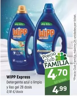 WiPP Express - Detergente Azul O Limpio Y Liso Gel