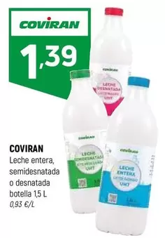 coviran - Leche Entera, Semidesnatada O Desnatada Botella