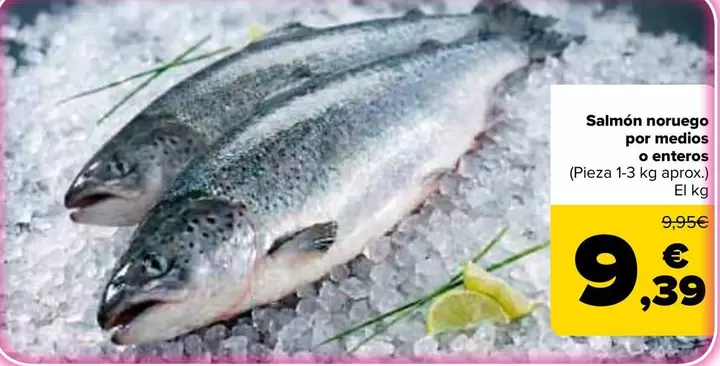 Salmon Noruego Por Medios O Enteros
