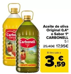 Carbonell - Aceite De Oliva Original 10,4° O Sabor 1°