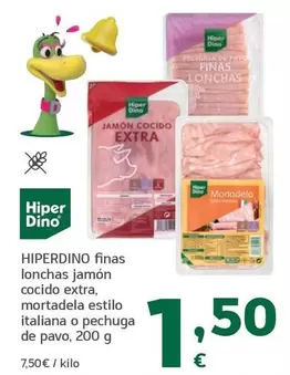 Hiperdino - Finas Lonchas Jamón Cocido