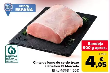 Carrefour - Cinta De Lomo De Cerdo Trozo