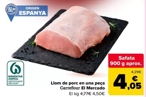Carrefour - Cinta De Lomo De Cerdo Trozo