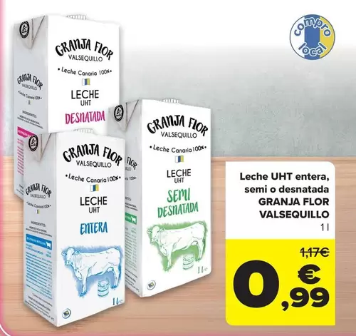 Valsequillo - Leche Uht Entera, Semi O Desnatada