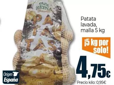 Papa Reina - Patata Lavada, Malla
