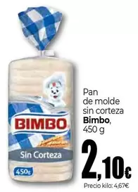 Bimbo - Pan De Molde Sin Corteza