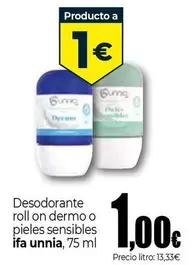 Ifa Unnia - Desodorante Roll On Dermo O Pieles Sensibles