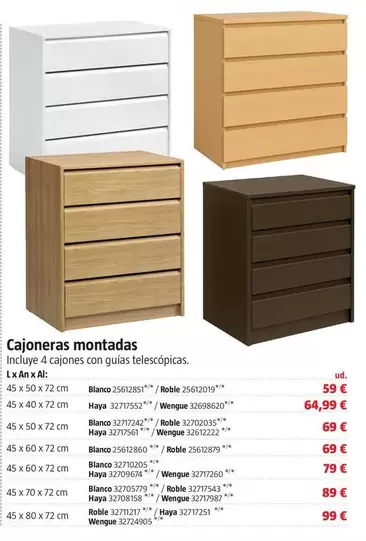 Cajoneras Montadas