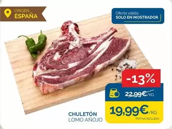 origen - Chuletón Lomo Anojo