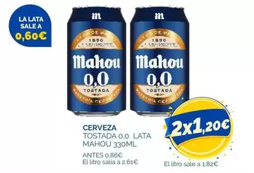Mahou - Cerveza Tostada 0.0 Lata
