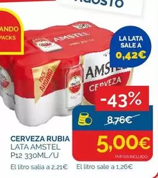 Amstel - Cerveza Rubia