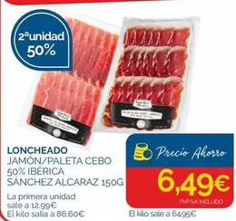 Sánchez Alcaraz - Loncheado Jamon/ Paleta Cebo 50% Iberica