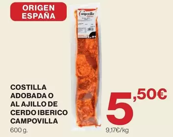 campomayor - Costilla Adobada O Al Ajillo De Cerdo Iberico