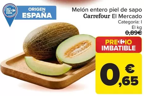Carrefour - Melon Entero Piel De Sapo El Mercado