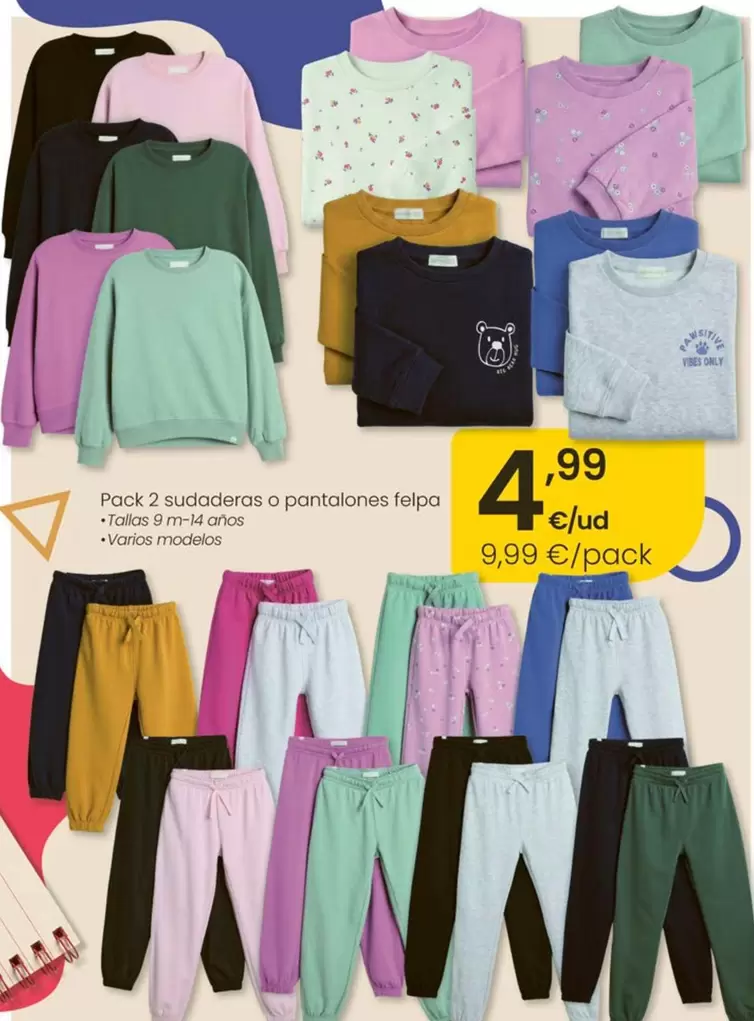 Pack 2 Sudadera O Pantalones Felpa