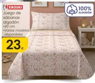 Eroski - Juego De Sábanas Algodon