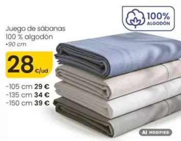 Juego De Sábanas 100% Algodón