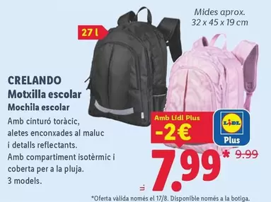 Crelando - Motxilla Escolar