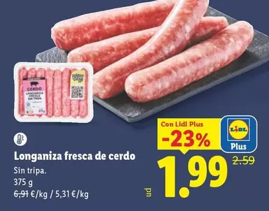 Longaniza Fresca De Cerdo