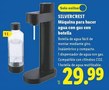 SilverCrest - Maquina Para Hacer Agua Con Gas Con Botella
