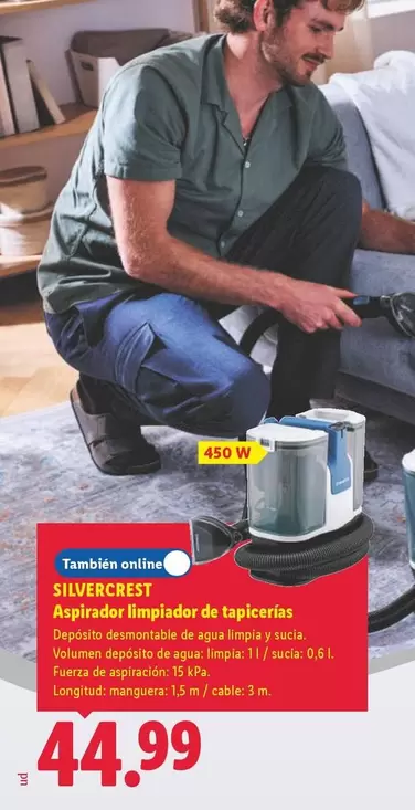 SilverCrest - Aspirador Rimacidor De Tapicerias
