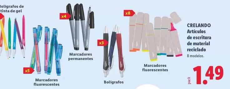 Crelando - Articulos De Escritura De Material Reciclado