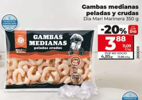 Dia Mari Marinera - Gambas Medianas Peladas Y Crudas 