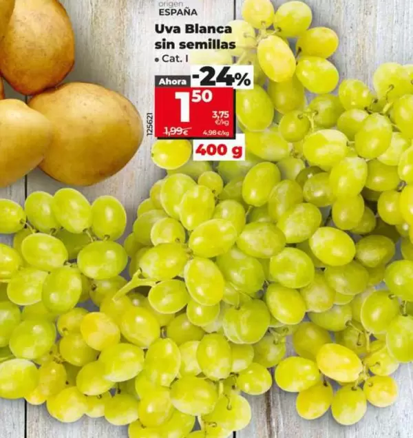 Uva Blanca Sin Semillas