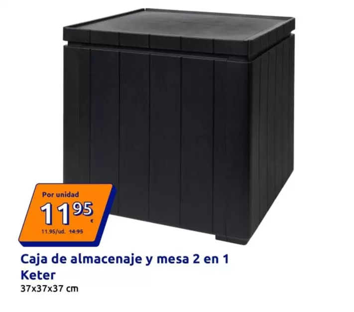 Keter - Caja De Almacenaje Y Mesa 2 En 1