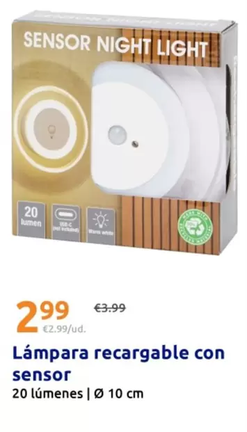 Lámpara Recargable Con Sensor