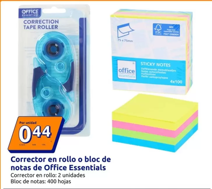 Office Essentials - Corrector En Rollo O Bloc De Notas De