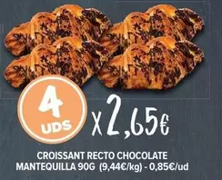 Croissant Recto Chocolate Mantequilla