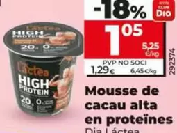 Dia Lactea - Mousse De Cacao Alta En Proteinas
