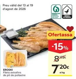 Eroski - Filets Extrafins De Pit De Pollastre
