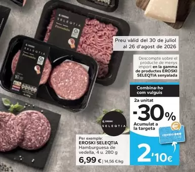 Eroski Seleqtia - Hamburguesa De Vedella