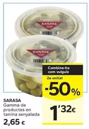 Sarasa - Gamma De Productes En Tarrina Senyalada