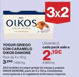Danone - Yogur Griego Con Caramelo Oikos