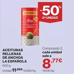 La Española - Aceitunas Rellenas De Anchoa